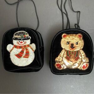 Dover Kidz Christmas Holiday Sequin Bags Set of 2 Girl’s Accessories Vintage